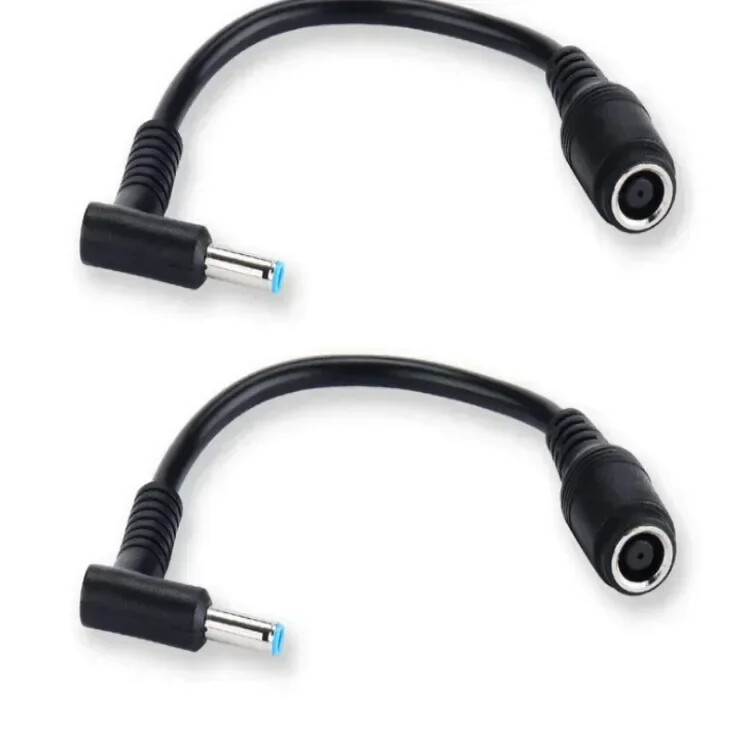 7,4 mm * 5,0 mm mamă la 4,5 mm * 3,0 mm cot 7,4 la 4,5 potrivit pentru HP Dell Blue Tips Cablu adaptor de alimentare Cablu conector adaptor