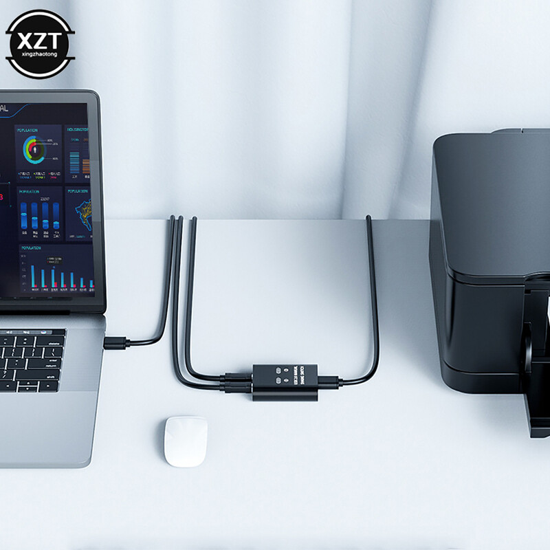 USB-printeri jagamisseade 2 in 1 väljund Printeri jagamisseade 2-pordiline käsitsi KVM-i lülitus jaotur jaotur Konverter Plug and Play