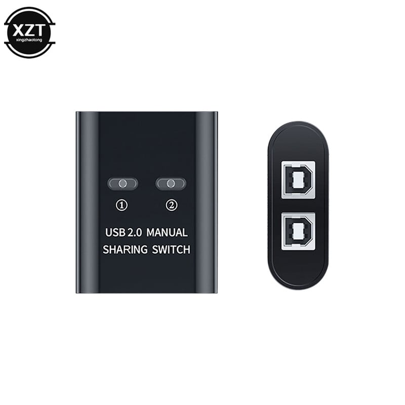USB-printeri jagamisseade 2 in 1 väljund Printeri jagamisseade 2-pordiline käsitsi KVM-i lülitus jaotur jaotur Konverter Plug and Play