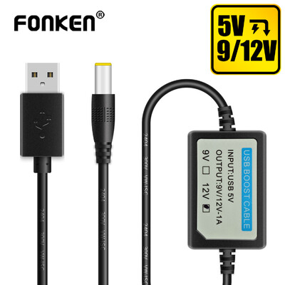 DC 5V–DC 9V/12V USB kábel Boost Transformer Component USB Charge Power Boost Step Up kábel USB átalakító adapter vezeték