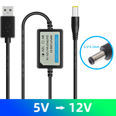 Cablu USB de la DC 5V la DC 9V/12V cu componentă transformator Boost Cablu de creștere a puterii de încărcare USB Cablu de creștere a convertorului USB Cablu adaptor
