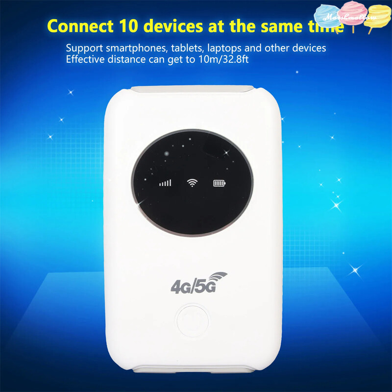 150Mbps mobilais 5G WiFi 4G LTE USB WiFi modema maršrutētāja tīklājs līdz 10 lietotājiem iebūvēts 3200MAh bezvadu WiFi ar SIM kartes slotu