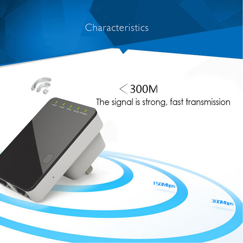 VONETS WR02 Mini 300Mbps WiFi bezdrôtový sieťový smerovač zosilňovač signálu Wi-Fi opakovač dosahu zosilňovač