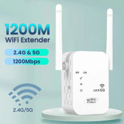 Repetor WiFi 5G Amplificator Wi-Fi Extensor de semnal Wifi Amplificator de rețea 1200Mbps 5 Ghz Repetor Wi-Fi cu rază lungă de acțiune