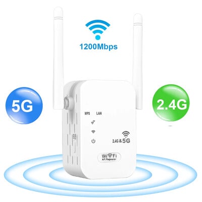 5G WiFi átjátszó Wi-fi erősítő jel Wifi bővítő hálózati erősítő 1200Mbps 5 Ghz nagy hatótávolságú vezeték nélküli Wi-fi átjátszó