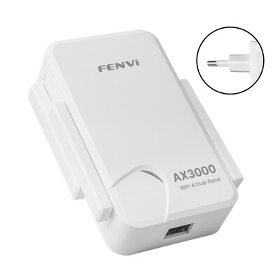 FENVI WIFI6 AX3000 Gigabit Wireless Repeater Dual Band 2.4/5Ghz Signal Booster cu 4 antene cu câștig mare Amplificator cu rază lungă