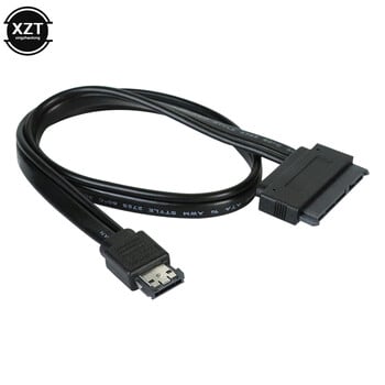 Горещо продаван нов двоен захранващ ESATA USB 5V Combo към 22Pin SATA USB кабел за твърд диск Висококачествен 1PCS 50CM кабел