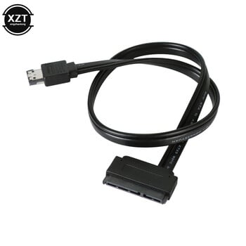 Горещо продаван нов двоен захранващ ESATA USB 5V Combo към 22Pin SATA USB кабел за твърд диск Висококачествен 1PCS 50CM кабел