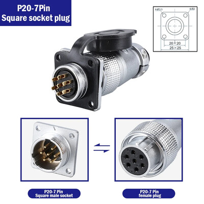 PLS20 Zračni konektor 2/3/4/5/6/7/8/9/10/12 Pin Air Carrier muški ženski utični konektor WS20 TP20 Promjer otvora 20 mm