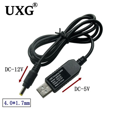1M USB į DC 4.0 1.7mm galios didinimo linija DC 5V iki 5V 9V 12V Step UP modulis USB keitiklio adapterio laidas 1.7x4.0mm kištukinis laidas