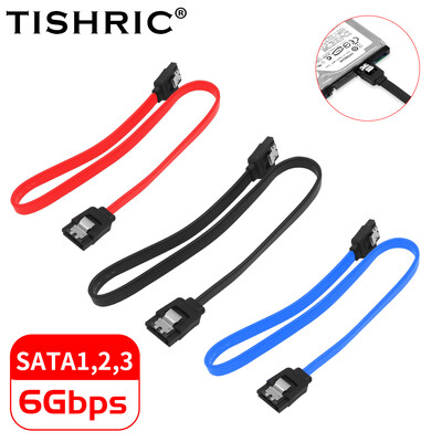 TISHRIC SATA 3.0 III Cablu de date HDD SSD Linie de cablu Cablu Sata 7Pin 6Gbps 40CM Cablu drept dublu pentru dispozitiv SATA