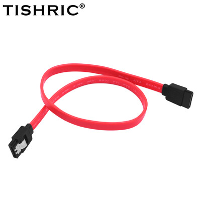 TISHRIC SATA 3.0 III kietojo disko duomenų kabelis HDD SSD laido linija 7 kontaktų Sata kabelis 6 Gbps 40 cm dvigubas tiesus SATA įrenginio kabelis