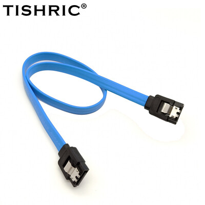 TISHRIC SATA 3.0 III kietojo disko duomenų kabelis HDD SSD laido linija 7 kontaktų Sata kabelis 6 Gbps 40 cm dvigubas tiesus SATA įrenginio kabelis
