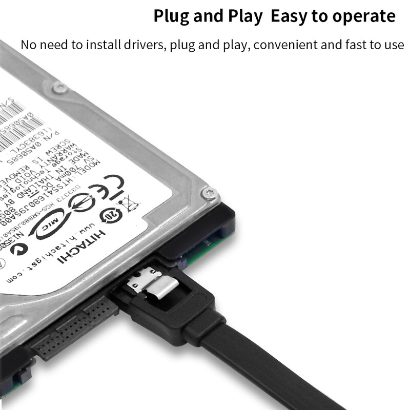 TISHRIC SATA 3.0 III kietojo disko duomenų kabelis HDD SSD laido linija 7 kontaktų Sata kabelis 6 Gbps 40 cm dvigubas tiesus SATA įrenginio kabelis