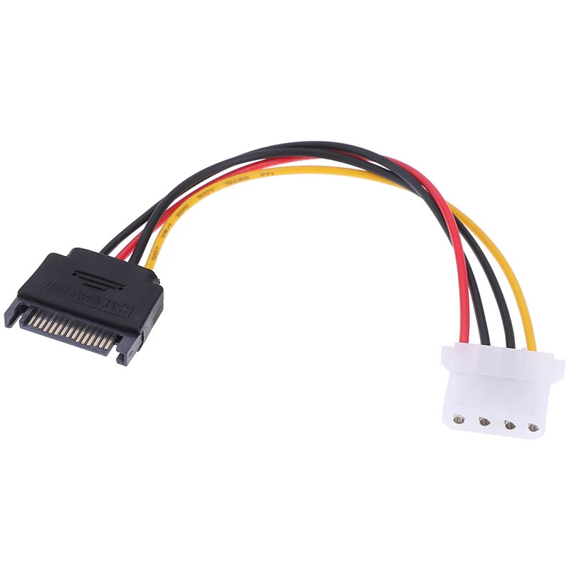 Cablu de alimentare Molex IDE cu 4 pini la 15 pini SATA cablu de prelungire SATA masculin la femel Adaptor de cablu de alimentare pentru hard disk pentru computer