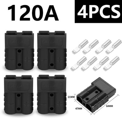 4 ΤΕΜ για Anderson Plug 50A 120A Terminal Charging Battery Plug Anderson Connector