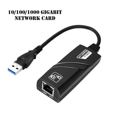 10/100/1000Mbps USB 3.0 juhtmega USB TypeC to Rj45 Lan Etherneti adapteri võrgukaart PC Macbook Windows sülearvuti jaoks