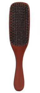 Fa nyelű vadkan sörtéjű szakállkefe borotválkozó eszköz Hajkefe Fa ívelt férfi szakáll borotvakefe Hajformázó bajuszkefék