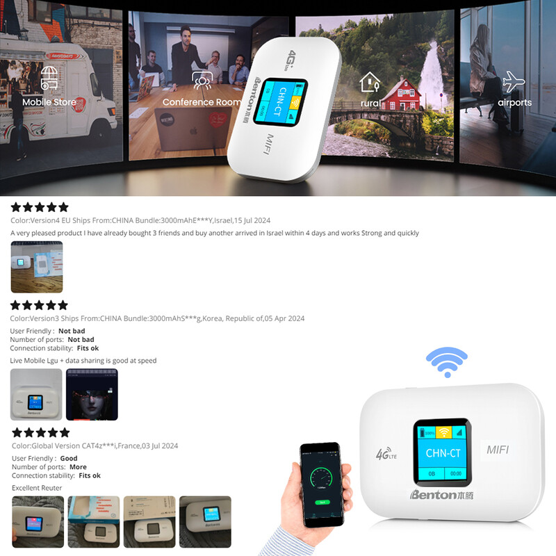 Benton WiFI 4G LTE router hordozható feloldó 4G vezeték nélküli router SIM-kártya nyílással kültéri hotspot 150Mbps zsebes WiFi jelismétlő