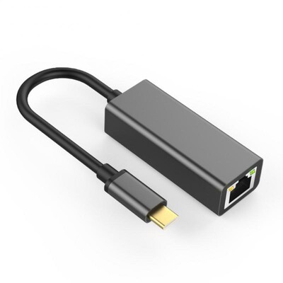 USB C 100/1000Mbps Ethernet адаптер Type-C към RJ45 LAN Стабилна външна мрежова карта за лаптоп PC Мобилни телефони Таблет