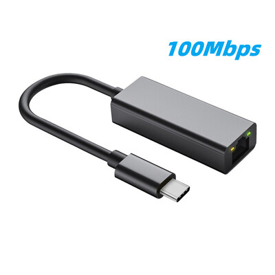 USB C 100/1000 Mbps Etherneti adapter Type-C to RJ45 LAN stabiilne väline võrgukaart sülearvutitele mobiiltelefonidele tahvelarvutitele