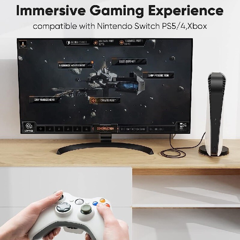 Cablu HDMI la DVI Adaptor HDMI bidirecțional la DVI-I (24+5) mamă 1080P Convertor DVI la HDMI compatibil cu comutatorul PS5