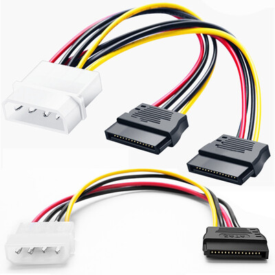 Cablu adaptor de alimentare IDE Molex cu 4 pini la SATA 2 Serial HDD Conector hard disk masculin la femel Prelungitor Molex SATA