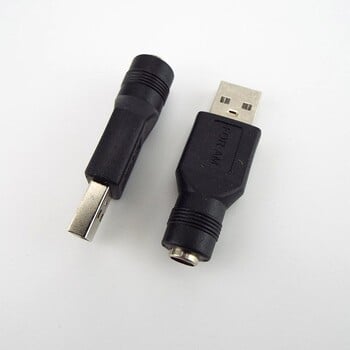 DC женски жак 5,5*2,1 мм към USB 2.0 мъжки mirco тип c щепсел женски жак 5V конектор преобразувател адаптер за лаптоп