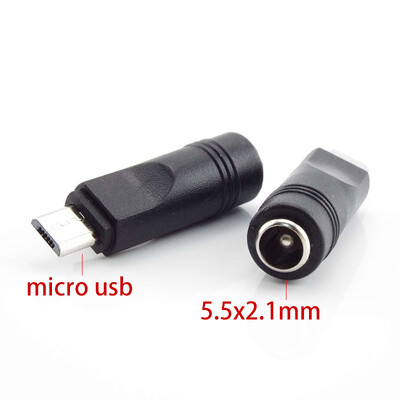 Nuolatinės srovės maitinimo lizdas 5,5 * 2,1 mm Į USB 2.0 Vyriškas mirco tipo c kištukas Female lizdas 5 V jungties keitiklio adapteris nešiojamam kompiuteriui