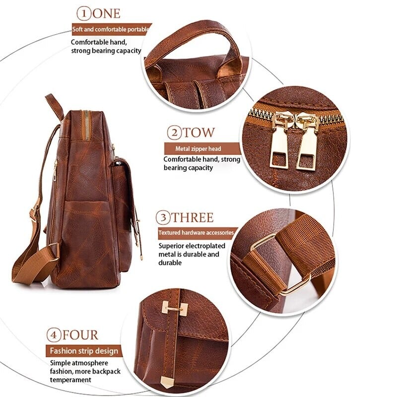 Vintage női táska nagy kapacitású bőr napi ingázási utazás Női hátizsák vásárlás