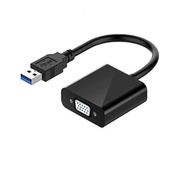 USB 3.0 към VGA преходен кабел Преобразувател мъжки към женски USB 3.0 към VGA преходен преобразувател за компютър HDTV компютър проектор телевизор