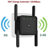 5 Ghz WiFi bővítő nagy hatótávolságú vezeték nélküli WIFI Booster AC1200 adapter 1200Mbps Wi-Fi erősítő 802.11N Wi Fi jelismétlő