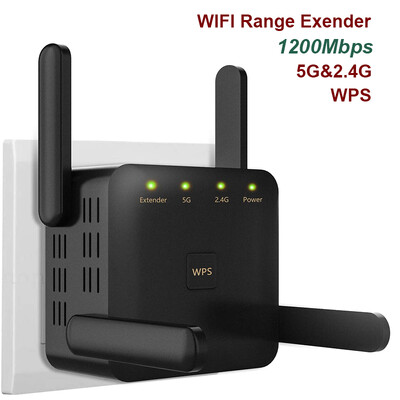 5 Ghz WiFi bővítő nagy hatótávolságú vezeték nélküli WIFI Booster AC1200 adapter 1200Mbps Wi-Fi erősítő 802.11N Wi Fi jelismétlő