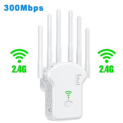 1200Mbps WiFi atkārtotājs divjoslu 2,4G 5G bezvadu pastiprinātājs 300Mbps tīkla diapazona signāla pastiprinātājs mājas biroja Wi-Fi atkārtotājam