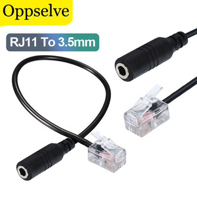 3,5 mm audio adaptera kabelis 3,5 kontakta ligzda uz RJ11 vīriņu datora austiņām, tālruņa viedtālruņa austiņām, tālruņa adaptera pārveidotājs