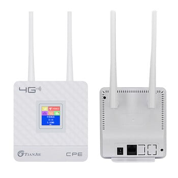 TIANJIE 150Mbps 4G Wifi рутер Отключена SIM карта Безжичен модем Външна антена Hotspot WAN LAN Широколентов адаптер за IP камера