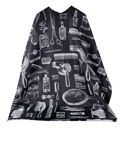 Kadernícky plášť, strihanie vlasov, nepremokavá látka, salón, holičský plášť, profesionálny kaderník, retro zástera, strihací plášť