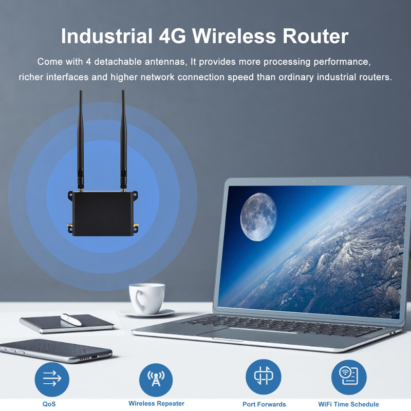 KuWFi 150Mbps 4G LTE router Bezdrôtový WiFi router 4 ks odnímateľných antén s WAN LAN RJ45 portom AP opakovačom slot pre SIM kartu