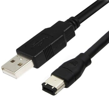 Firewire IEEE 1394 6-пинов мъжки към USB 2.0 A мъжки адаптер Конвертор Кабел Кабел 1,2 м 1,8 м/3 м/5 м кабел