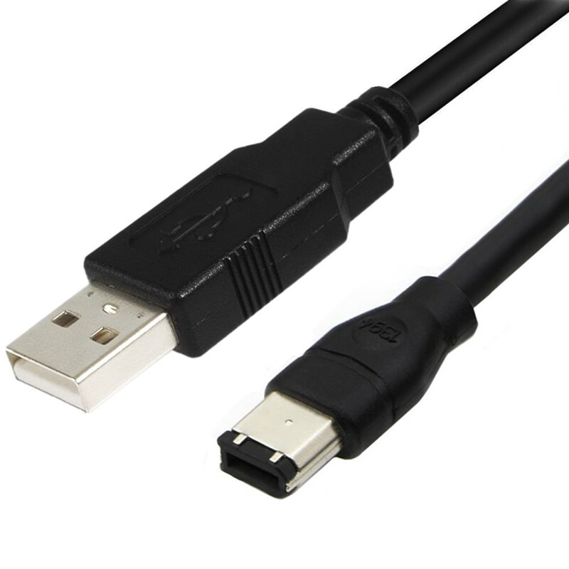 Firewire IEEE 1394 6 kontaktu vīrs uz USB 2.0 A vīrišķā adaptera pārveidotāja kabeļa vads 1,2 m 1,8 m/3 m/5 m kabelis