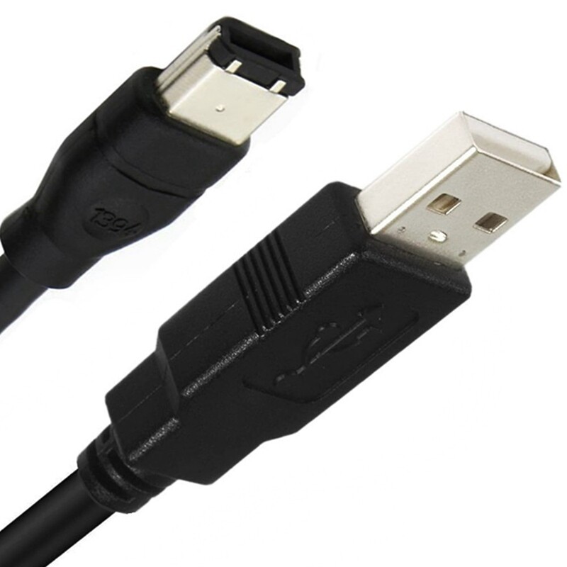 Firewire IEEE 1394 6 kontaktu vīrs uz USB 2.0 A vīrišķā adaptera pārveidotāja kabeļa vads 1,2 m 1,8 m/3 m/5 m kabelis