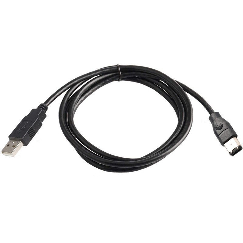 Firewire IEEE 1394 6 kontaktu vīrs uz USB 2.0 A vīrišķā adaptera pārveidotāja kabeļa vads 1,2 m 1,8 m/3 m/5 m kabelis