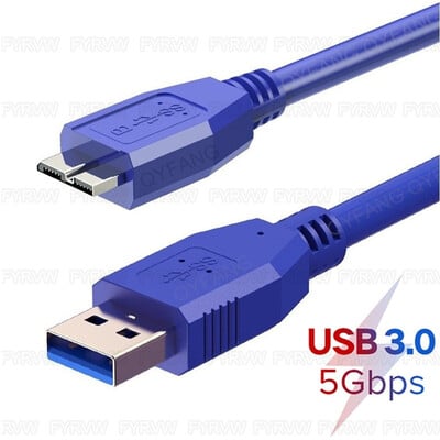Cablu Micro B USB3.0 Cablu hard disk 5Gbps Cablu extern HDD disc pentru Samsung S5 Note3 Cabluri cablu de date HDD Toshiba WD Seagate