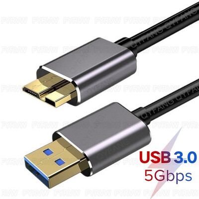 Cablu Micro B USB3.0 Cablu hard disk 5Gbps Cablu extern HDD disc pentru Samsung S5 Note3 Cabluri cablu de date HDD Toshiba WD Seagate
