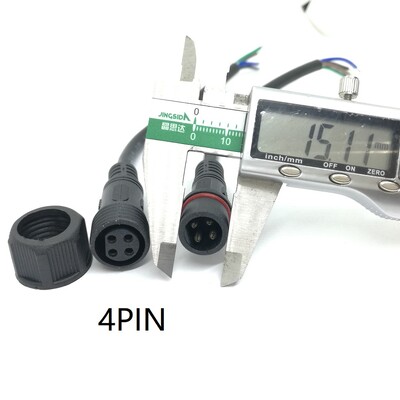 1 set/lot negru 2 3 4 5 pini cablu conector impermeabil mufă masculin și mufă femelă pentru benzi de lumină LED cu cablu de 40 cm lungime