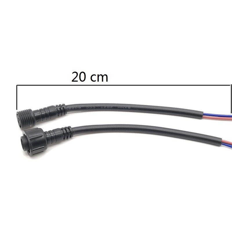 1 set/lot negru 2 3 4 5 pini cablu conector impermeabil mufă masculin și mufă femelă pentru benzi de lumină LED cu cablu de 40 cm lungime