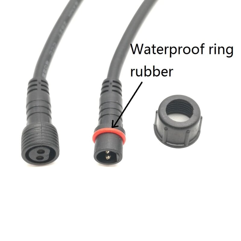 1 set/lot negru 2 3 4 5 pini cablu conector impermeabil mufă masculin și mufă femelă pentru benzi de lumină LED cu cablu de 40 cm lungime