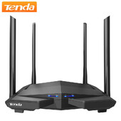 Router Tenda AC10 Versiune Gigabit 2.4GHz 5GHz WiFi 1167Mbps Repetor WiFi 128MB DDR3 High Gain 4 antene Extensor de rețea