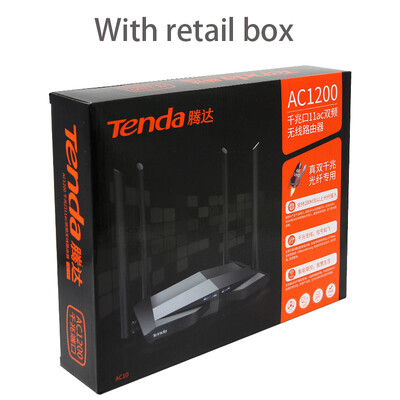 Router Tenda AC10 Versiune Gigabit 2.4GHz 5GHz WiFi 1167Mbps Repetor WiFi 128MB DDR3 High Gain 4 antene Extensor de rețea