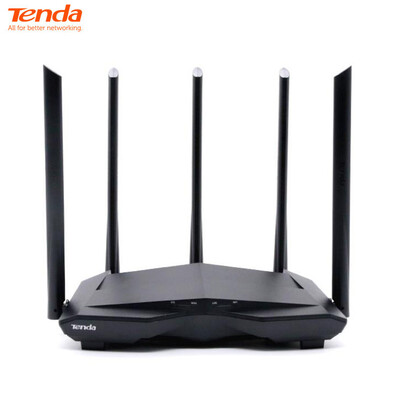 Router WiFi Tenda AC11 Gigabit AC1200 Dual Band 2.4G 5GHz MU-MIMO Smart App Control Management W/5 antene Amplificator de semnal